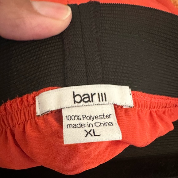 BAR III Flowy Mild Red Crinkle Maxi Skirt - Picture 2 of 4